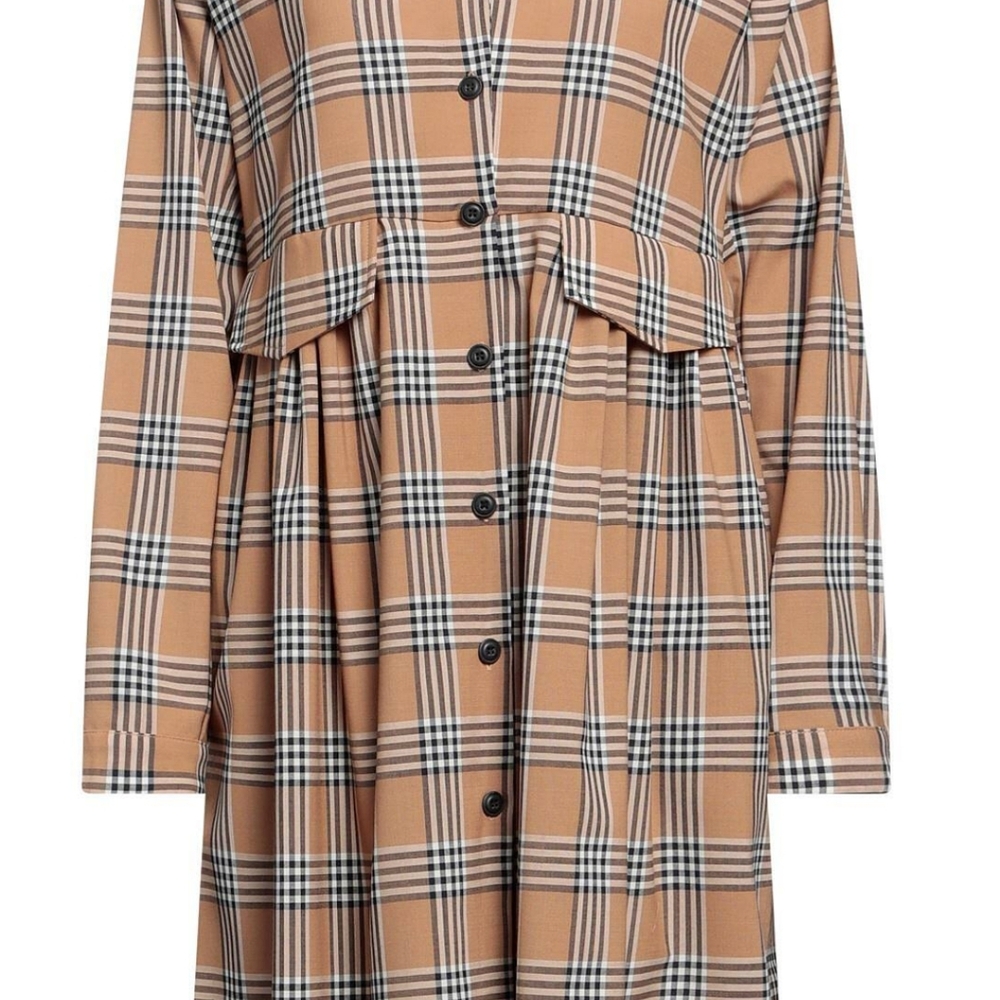 Plaid Button-Up Dress